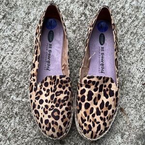 Dr. Scholl's Find Me Loafer Espadrilles Leopard Print Tan Black‎ Size 8.5